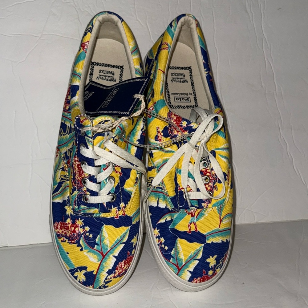 NWT Polo Ralph Lauren Hoffman Fabrics Harpoon Yellow Tropical Men’s Size 10.5